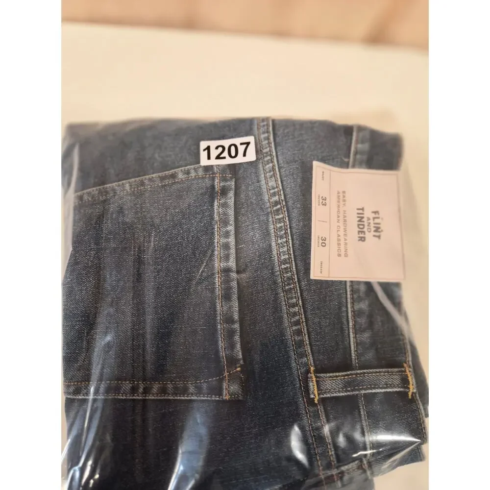 NWT Flint and Tinder Jeans Men's Size 33x30 Medium Wash Slim Fit (1207)